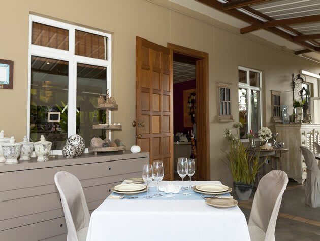 Breakfast table at Bleu de Toi Bleu de Toi Guesthouse, Mauritius