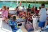 Having lunch on board of Croisieres Turquoise in Mauritius Croisieres Turquoise Mauritius