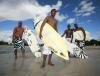 Mauritian surfers