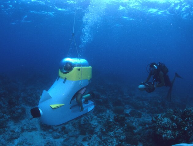 Blue Safari Sub scooter underwater in Mauritius Blue Safari Submarine Mauritius