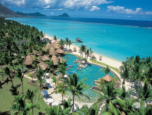 Vue a�rienne La Pirogue, Hotel Ile Maurice