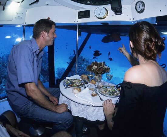 Under water lunch with Blue Safari Submarine in Mauritius Blue Safari Submarine Mauritius
