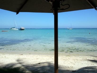 Plage et parasol Villa Harmonie Ile Maurice