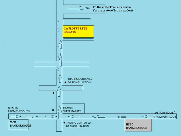 Our Location, Bobato ship models Mauritius