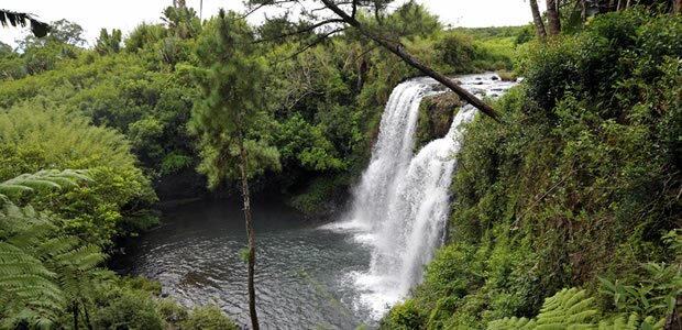 Waterfalls at Domaine des 7 Vallées in Mauritius