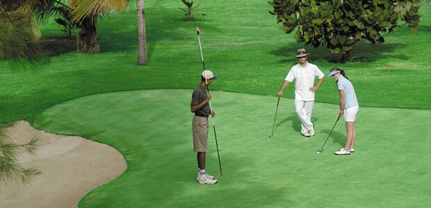 Golf course at the Shandrani Hotel in Mauritius