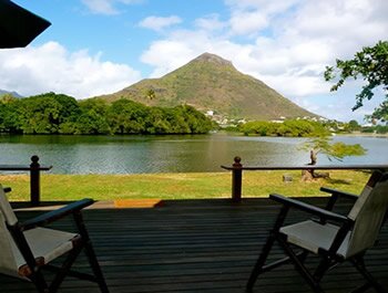 View from the River House in Mauritius
