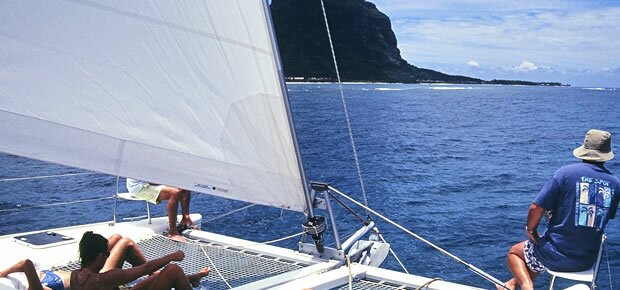 Sailing to Le Morne Brabant, Mauritius